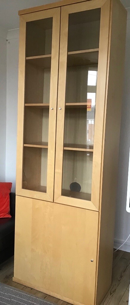 Quick Sale Ikea Bonde Birch Cabinet Shelving Bookcase In