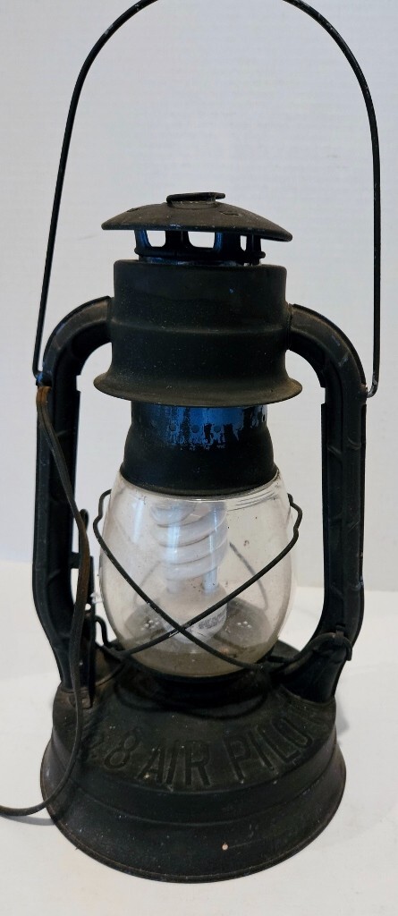 Dietz #8 Lamp Air Pilot Black Lantern ~Railroad~ NY USA