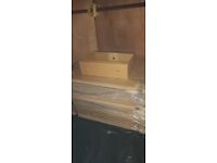 Unassembled cardboard trays / boxes