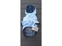 NEW PALE BLUE RAINCOAT FOR SMALL DOG(PROCEEDS TO GUIDE DOGS)