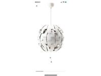 IKEA pendant lamp , white / silver 55cm 