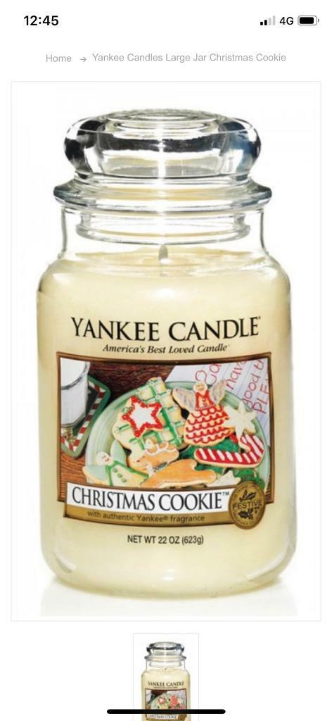Large christmas cookie yankee candle | in Washington, Tyne and Wear