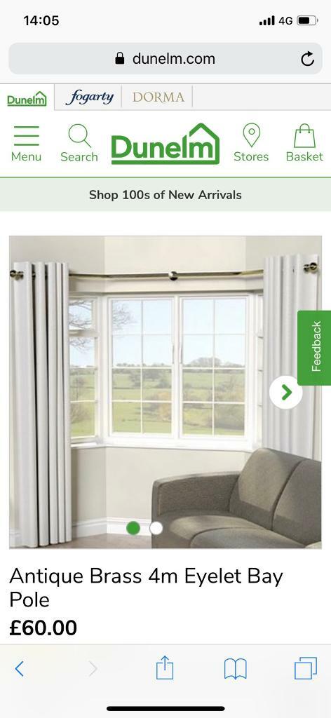 Bay window curtain pole rail in Wallsend Tyne and Wear $ 86 JPG