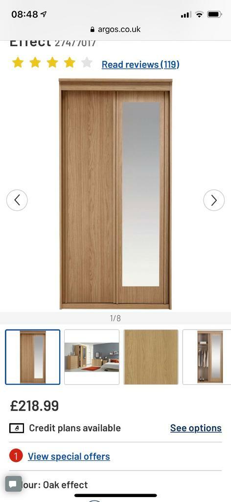 Argos Double Wardrobe Beech In Rugeley Staffordshire Gumtree