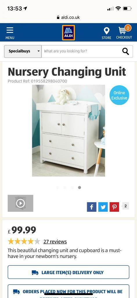 Baby Nursery Changing Unit New In Box In Tamworth
