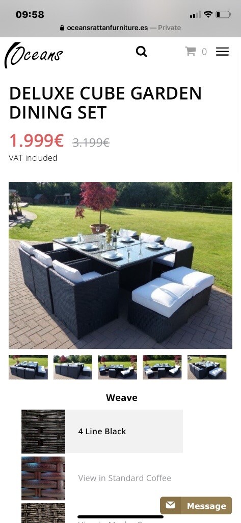 Oceans rattan garden furniture set. 6/8 seats | in Southgate, London
