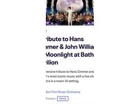 2x tickets Tribute to Hans Zimmer 