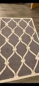 image for Rug wool cream and grey £39