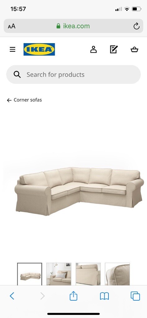 Corner Sofa Free To Collect Ikea Ektorp With Sage Green And