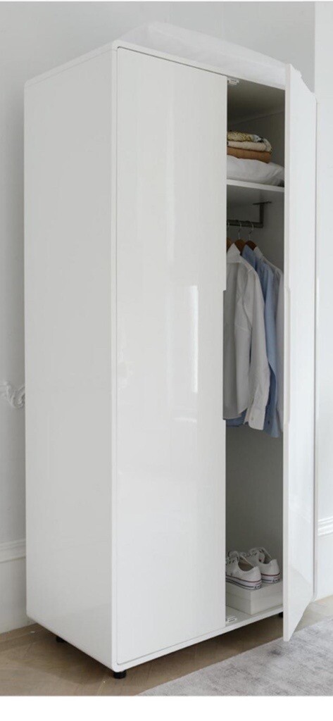 Dwell Gloss White Wardrobe Excellent Condition In Stevenage