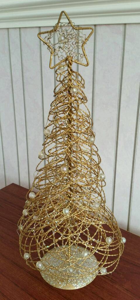 Gold Wire Christmas Tree | in Plumstead, London | Gumtree