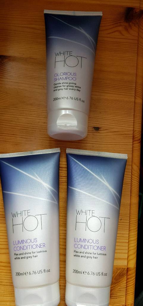 Unused White Hot Hair Shampoo Conditioner For Grey White Hair