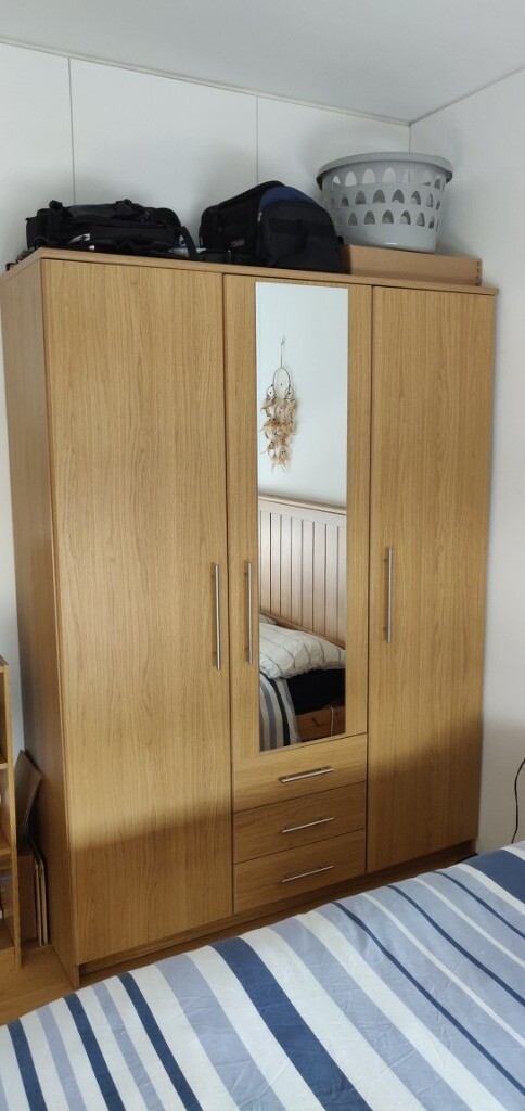 Argos Home Normandy Large Mirror Wardrobe Oak In Salford