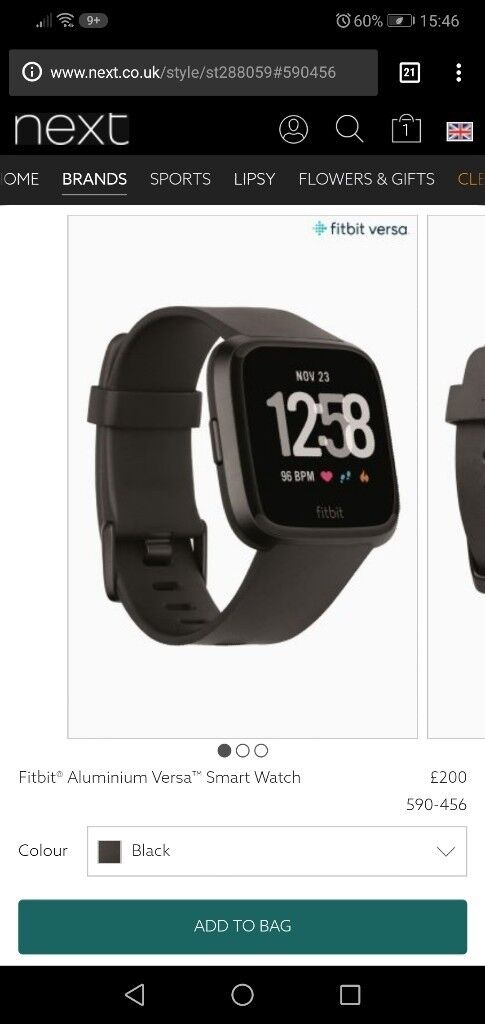 Fitbit versa (Grey) | in Ashington, Northumberland | Gumtree