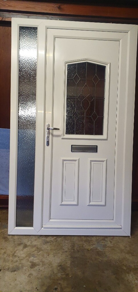 White UPVC Door&Side Panel | in Nuthall, Nottinghamshire | Gumtree