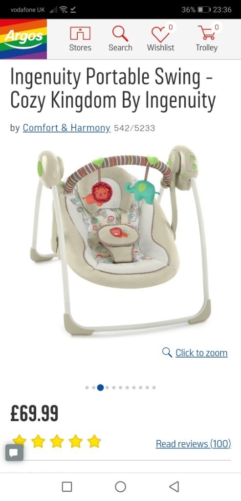 argos ingenuity swing