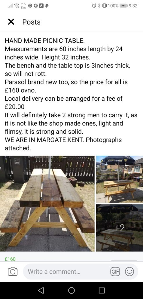 Hevy duty PICNIC TABLE | in Margate, Kent | Gumtree