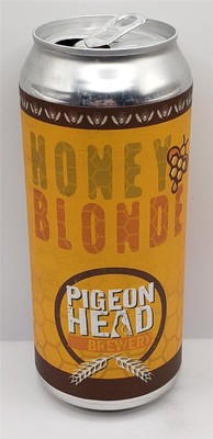 Craft Beer Can Pigeon Head Brewing Company Honey Blonde Ale Bee Honeycomb
