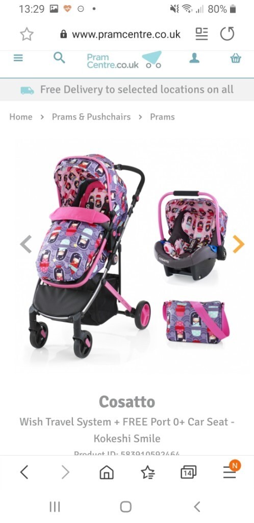 Cosatto Kokeshi Smile Travel System 2024 elgincountymidwives