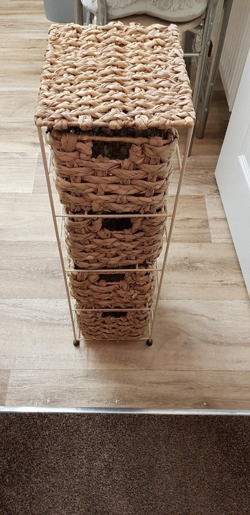 4 Drawer Wicker Storage Unit In Stonehaven Aberdeenshire