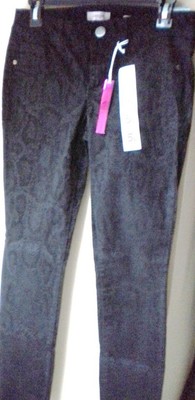 ENERGIE Black Snakeskin Print Skinny Cotton Blend Classic 30 Jean. Juniors 5 reg