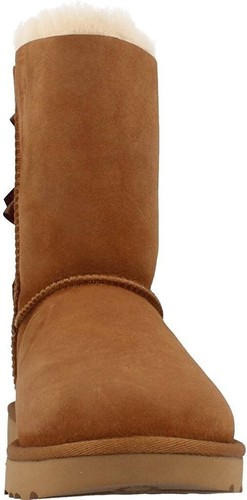Pre-owned Ugg Womens Bailey Bow Ii Boots Chestnut In Brown