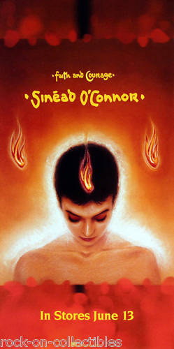 Sinead O’Connor 2000 Faith And Courage Original Orange Promo Poster
