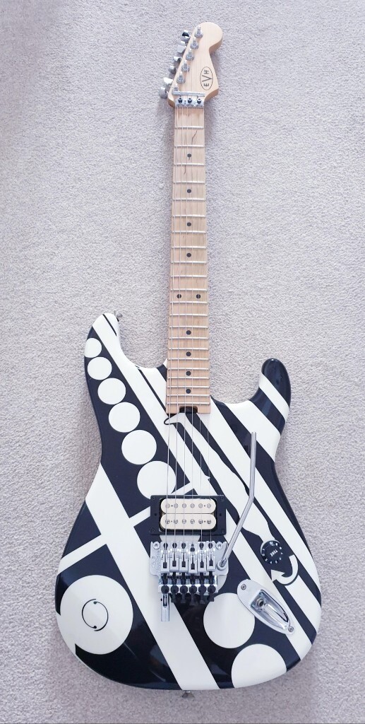 evh striped guitar strap