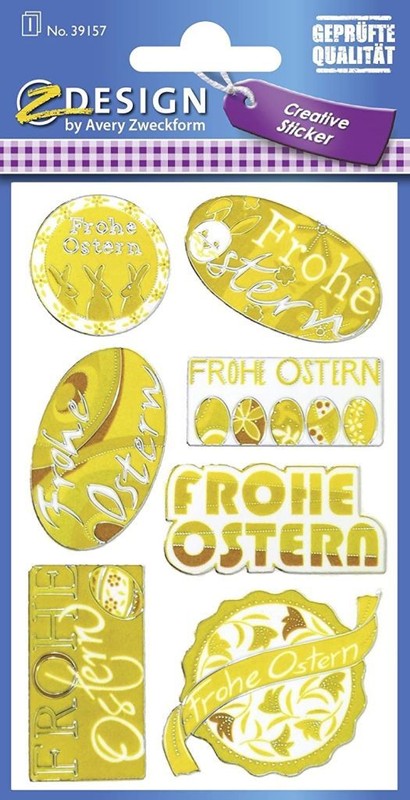 Avery Creative Sticker Geschenk-Aufkleber Beschriftung Etiketten Blumen Hochzeit