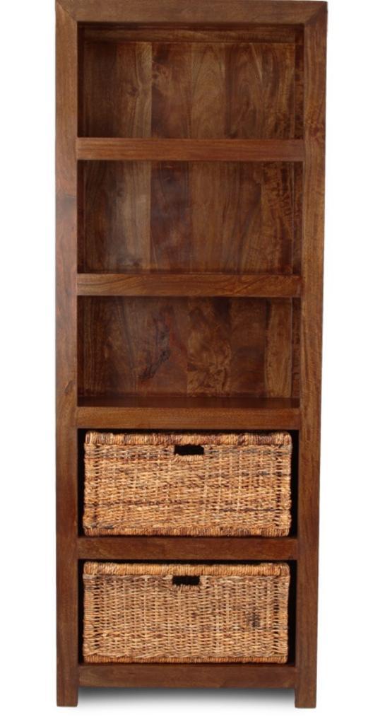 Next Dakota Mango Wood Bookcase with Baskets in East End, Glasgow
