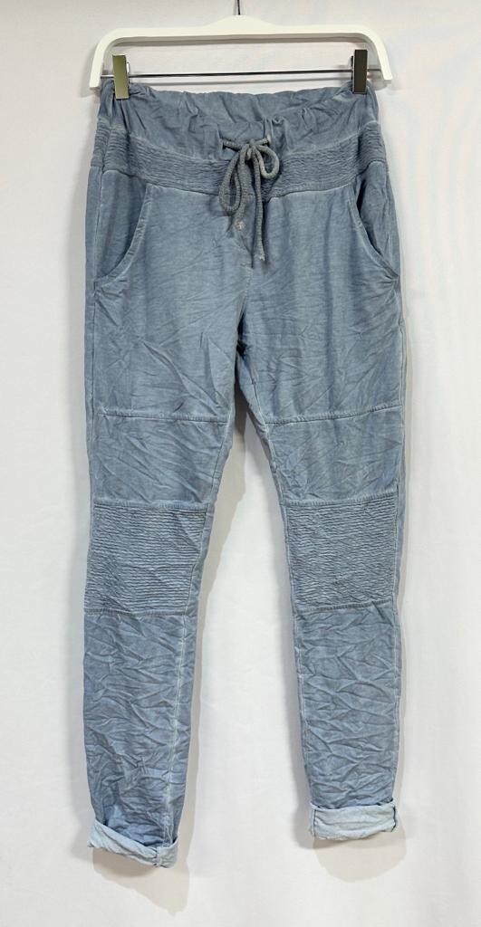 Venti 6 Crinkle Moto Jogger Denim Blue xSmall NWT Made in