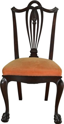 17317  Set of 6 Mahogany Carved Ball and Claw Chairs by Horner