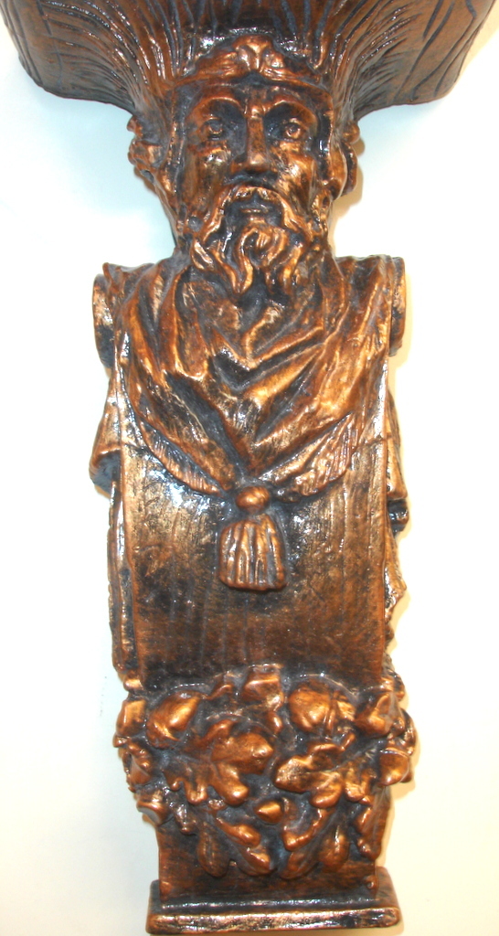 Medieval Renaissance Man Wall Bracket shelf Sconce Vintage