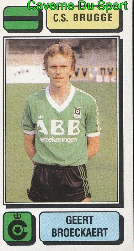 109 Geert Broeckaert Belgique Cs.Brugge Sticker Football 1983 Panini