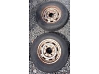 165x13 8 PLY 4 STUD 4,5J 5.5" TRAILER SPARE WHEELS AND TYRES / IFOR WILLIAMS