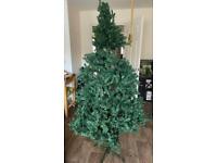 6ft Christmas tree with coloured lights 