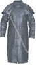 Pre-owned Allstate Leather Mens Buffalo Leather Biker Duster Trench Coat Jacket In Black