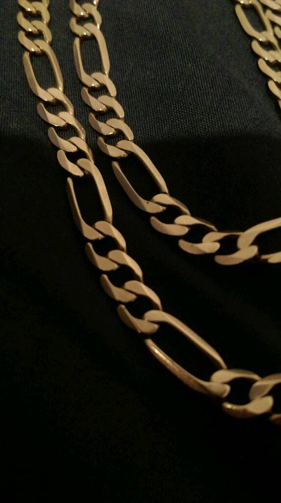 Solid 9ct gold chain Figaro unisex men's chain in Walsall, West