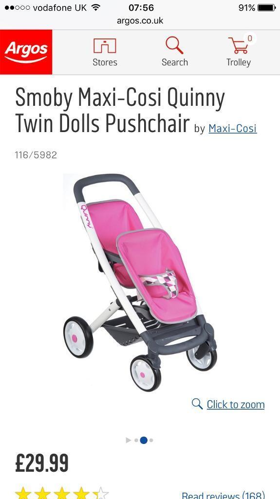 quinny dolls pram argos