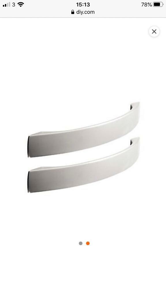 New B&Q Kitchen Handles Brushed Nickel effect Curved in Newtownabbey, County Antrim Gumtree