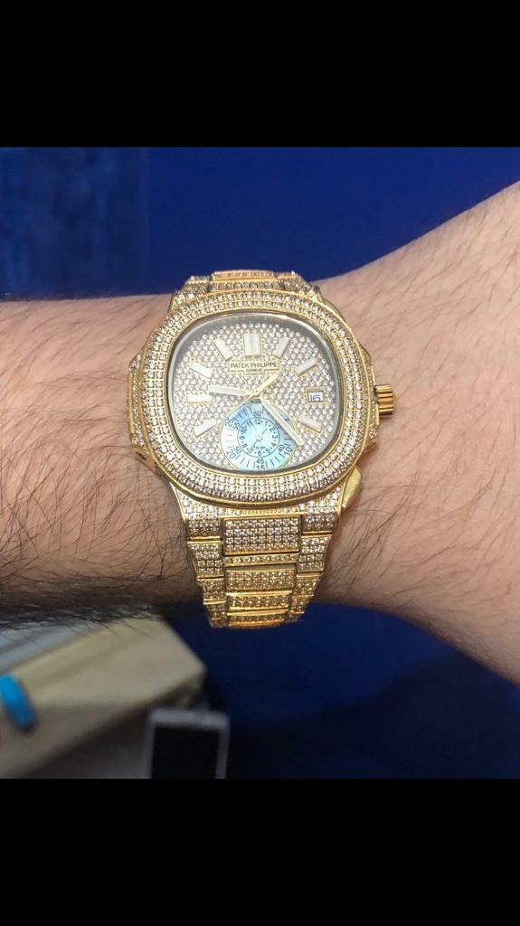 Patek diamond fully iced pp put gold ap Automatic | in Rotherham, South Yorkshire | Gumtree