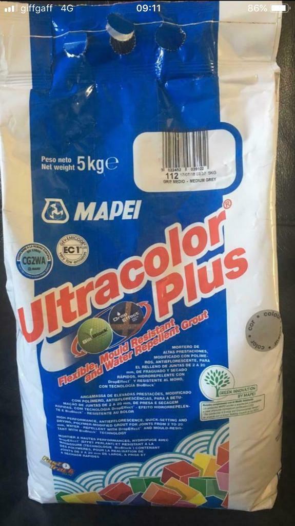 Tile Grout. Medium Grey. New. 5kg bags. in Harrogate, North Yorkshire