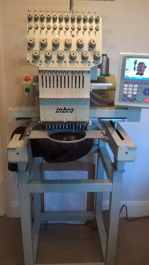 Inbro IB C1201 Single Head 12 needle Embroidery Machine. Excellent Work