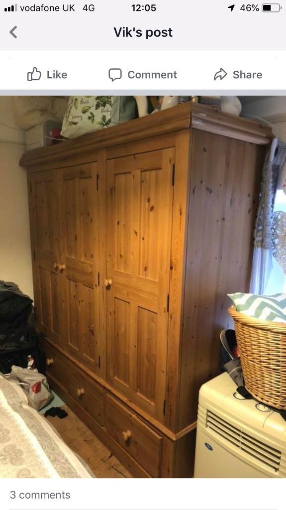 Solid Pine Wardrobe In Dereham Norfolk Gumtree