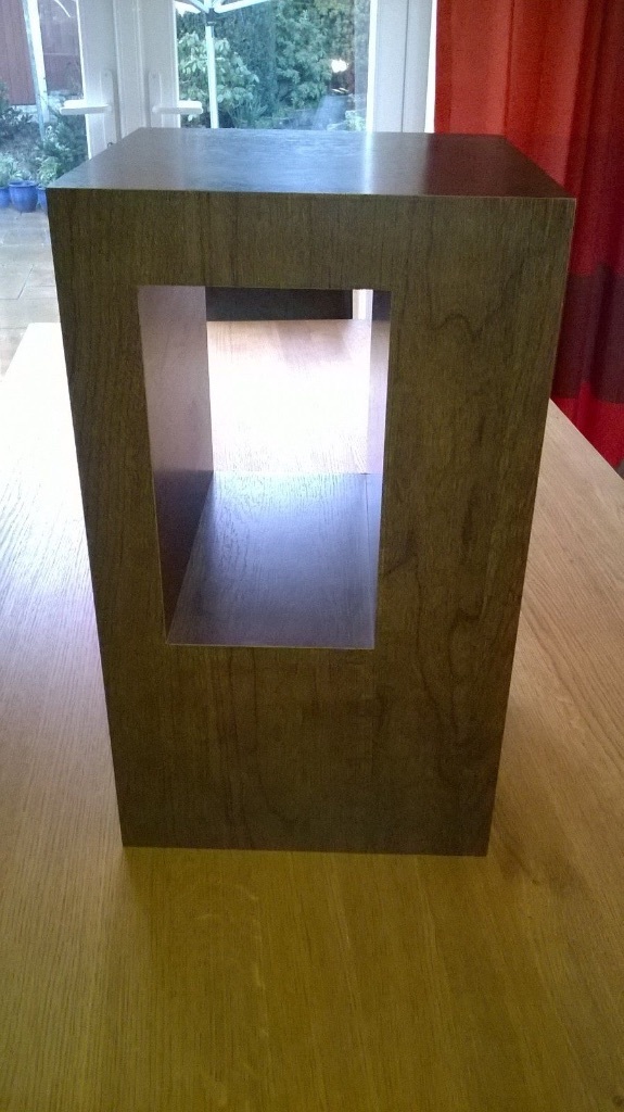 NEXT Dakota Mango Wood Cube art plinth Shelf Unit Dark 