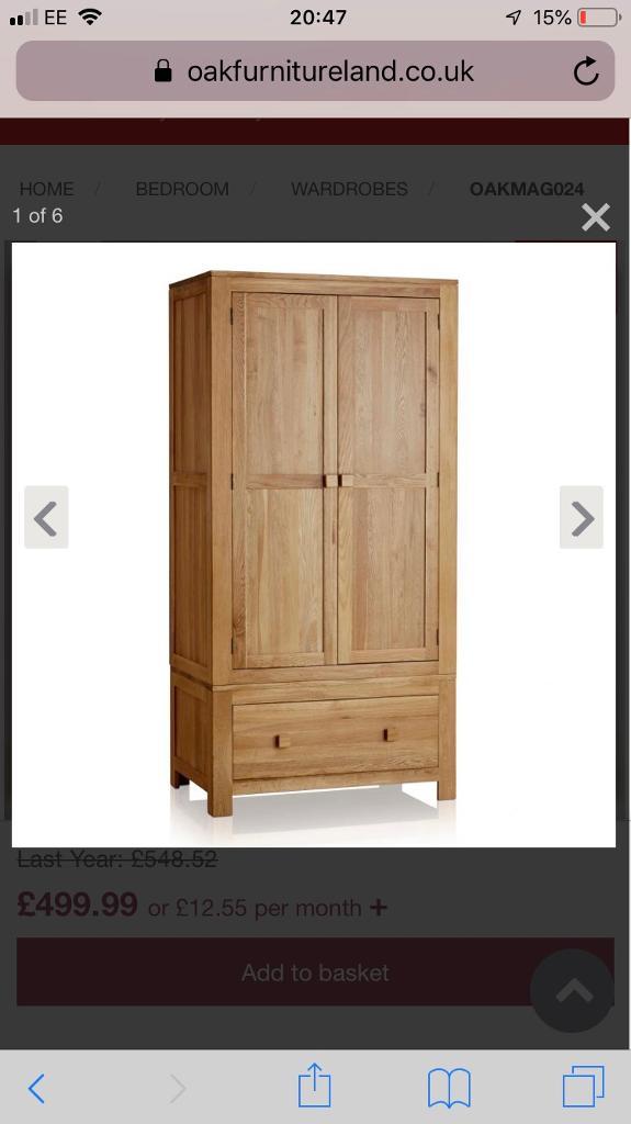 Oak Furniture Land Wardrobe In Longwell Green Bristol Gumtree