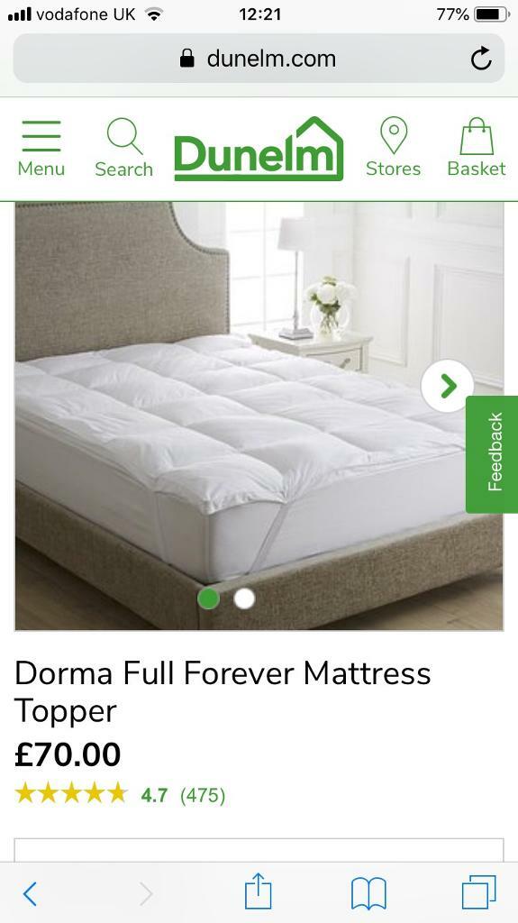 Unused King Size Dorma Mattress Topper in Penwortham, Lancashire