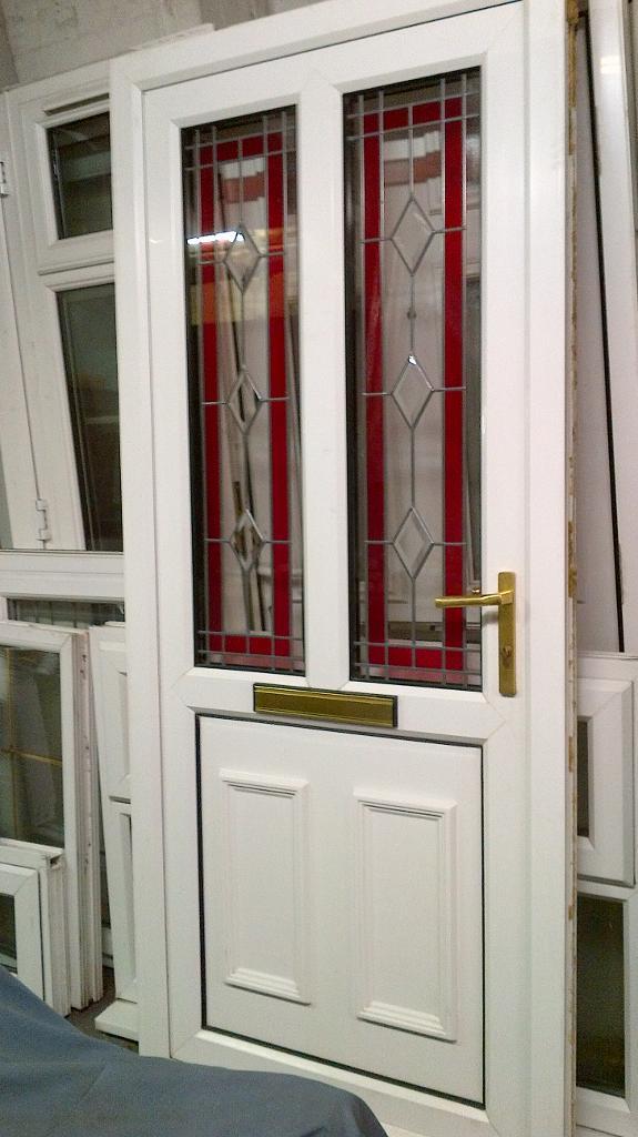 upvc door with frame 36 inches wide x 82 inches high in good condition