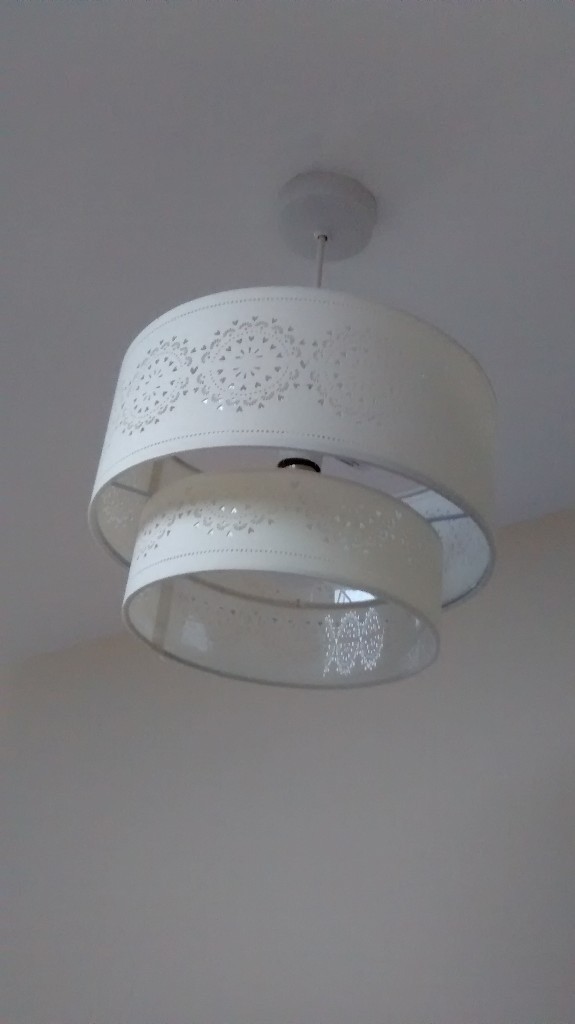 2 Double Tier Lamp Shades Off White In Colchester Essex Gumtree