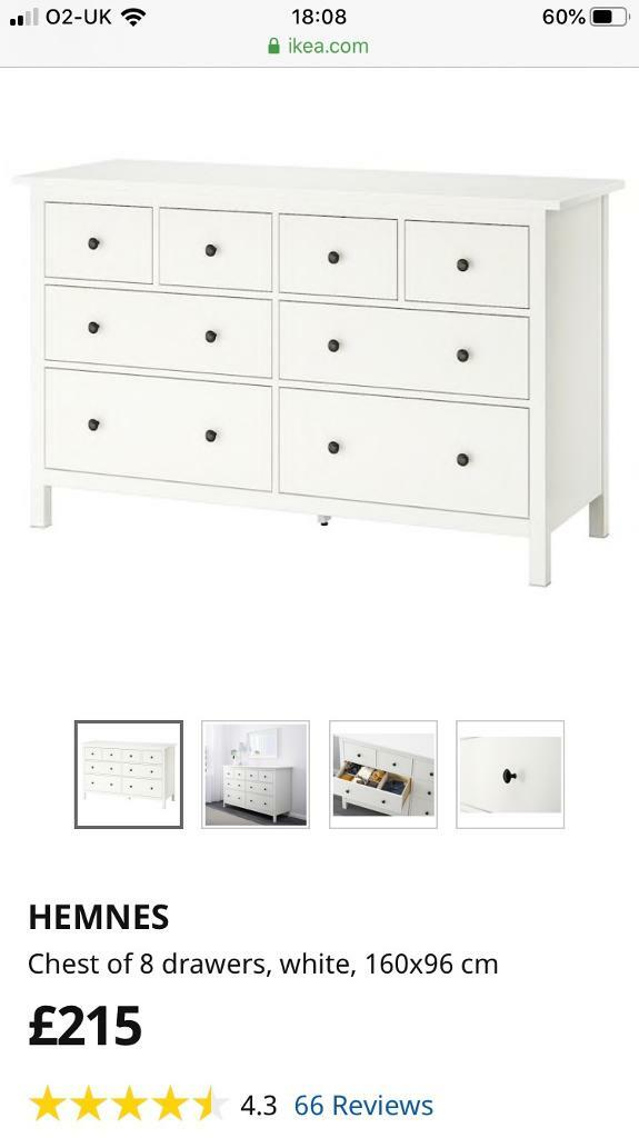 Reduced Price For Quick Sale Large Chest Of 8 Drawers Hemnes